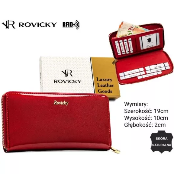 Rovicky női bőr pénztárca RH-25-1-SAF-R Rovicky női bőr pénztárca RH-25-1-SAF-R