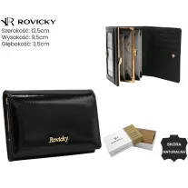 Rovicky női bőr pénztárca RH-30-1-SH-R – fekete