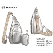  Roviccky női oldal-testtáska r-kp-01-hrh-3945 silver - ezüst