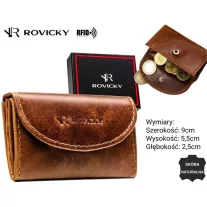 Rovicky férfi bőr pénztárca R-M01-LWC – barna