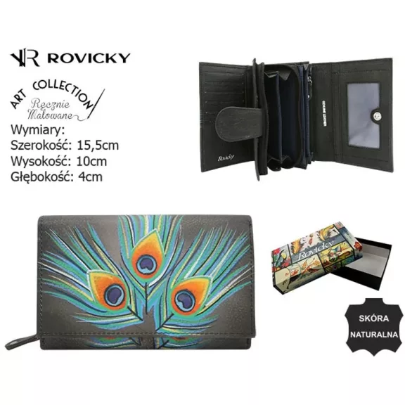 Rovicky női bőr pénztárca R-N19-ART Rovicky női bőr pénztárca R-N19-ART
