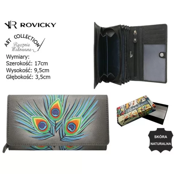 Rovicky női bőr pénztárca R-N22-ART Rovicky női bőr pénztárca R-N22-ART