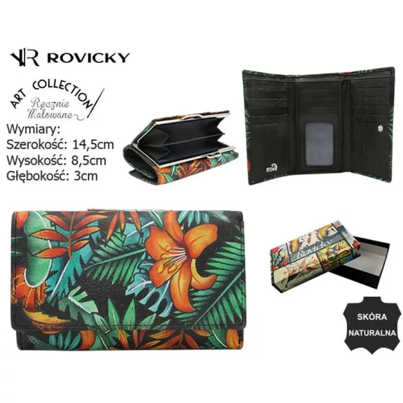Rovicky női bőr pénztárca R-N55020-ART Rovicky női bőr pénztárca R-N55020-ART