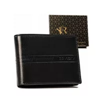 Férfi Bőr Pénztárca R-N992-Gat-8946 Black+Black