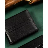Férfi Bőr Pénztárca R-N992-Gat-8946 Black+Black