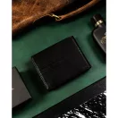 Férfi Bőr Pénztárca R-N992-Gat-8946 Black+Black