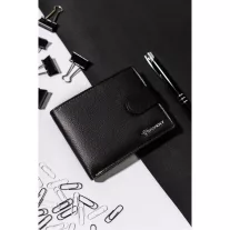 Férfi Bőr Pénztárca R-N992L-Pdm-3272 Black - Fekete