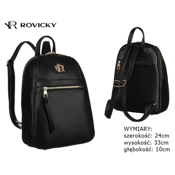 Rovicky Női Hátizsák R-Plec-Ale-2-3585 Black - Fekete Rovicky Női Hátizsák R-Plec-Ale-2-3585 Black - Fekete