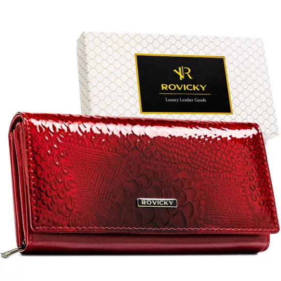 Rovicky Női Pénztárca - Echo És Természetes Bőr Rpn-28-Rsp-5913 Red - Piros Rovicky Női Pénztárca - Echo És Természetes Bőr Rpn-28-Rsp-5913 Red - Piros