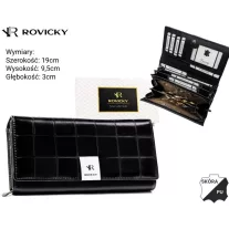   Rovicky női bőr és műbőr pénztárca RPX-20A-3 – fekete