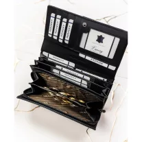   Rovicky női bőr és műbőr pénztárca RPX-20A-3 – fekete