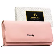   Rovicky női bőr és műbőr pénztárca RPX-20-ML – rózsaszín