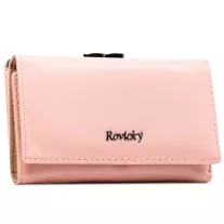   Rovicky női bőr és műbőr pénztárca RPX-23-ML – rózsaszín