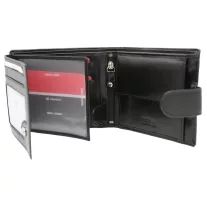   Férfi Bőr Pénztárca + Kulcstartó R-Set-M-N992L-Kcs-1732 Fekete