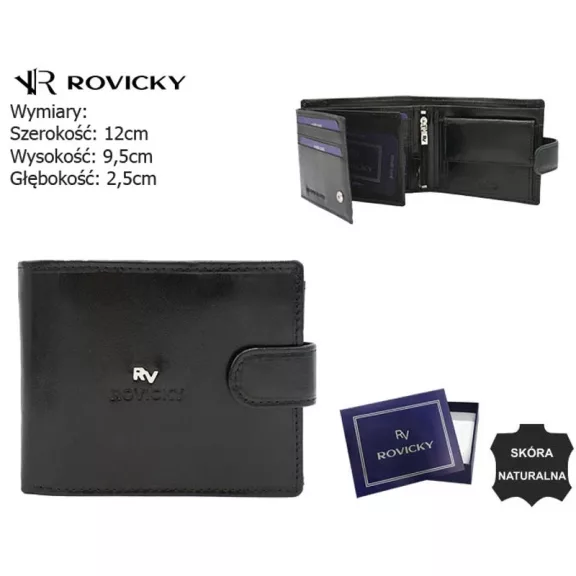 Rovicky férfi bőr pénztárca RV-70616-9-BCA Rovicky férfi bőr pénztárca RV-70616-9-BCA