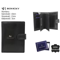 Rovicky férfi bőr pénztárca RV-75699-9-BCA