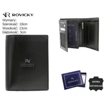 Rovicky férfi bőr pénztárca RV-7680272-IL-BCA