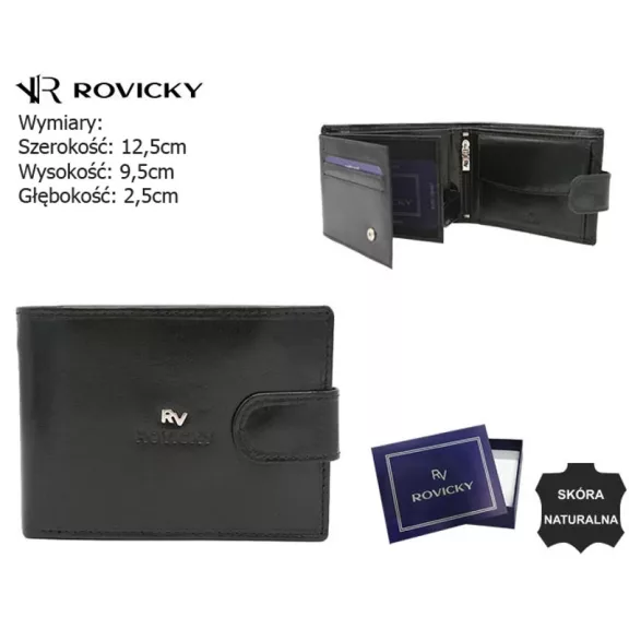 Rovicky férfi bőr pénztárca RV-7680286-9-BCA Rovicky férfi bőr pénztárca RV-7680286-9-BCA
