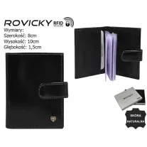 Rovicky férfi bőr pénztárca TW-04-RVT – fekete