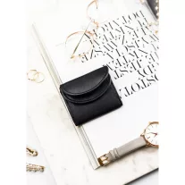 Bőr pénztárca W005-CCD-0271 Black – Fekete