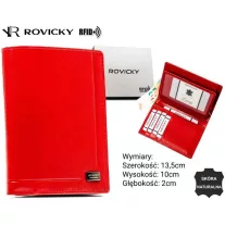 Rovicky férfi bőr pénztárca W-2006-BAR Red
