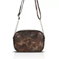 Zellia Női Oldaltáska Zlb202 Bronz -Mesh -