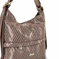   Zellia Női Válltáska/Hátizsákká Alakítható Zlb275 Taupe-Arany