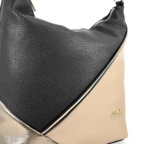 Zellia Női Válltáska Zlb332 Fekete-Taupe-Arany