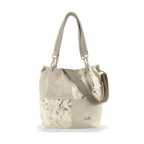 Zellia Női Válltáska ZLB377 Beige-Arany - Leaf -