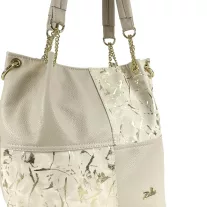 Zellia Női Válltáska ZLB377 Beige-Arany - Leaf -