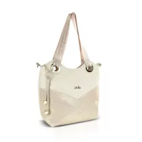 Zellia Női Válltáska ZLB451 Beige-Rosegold - Csillámos -