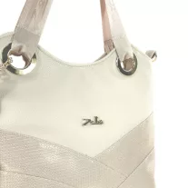 Zellia Női Válltáska ZLB451 Beige-Rosegold - Csillámos -