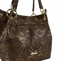 Zellia Női Válltáska Zlb475 Barna - Python -