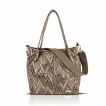 Zellia Női Válltáska Zlb481 Taupe-Arany