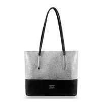   Zellia Női Merev Válltáska Zvn210925 Fekete-Ezüst - Crystal -