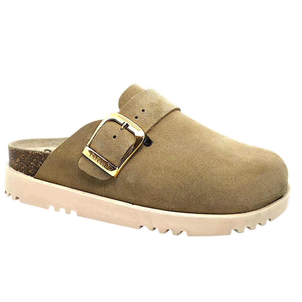 16202 -es női Dr Feet bőr papucs - bezs